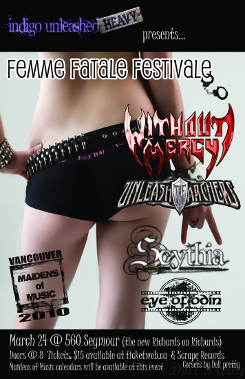 Indigo Unleashed HEAVY presents the Femme Fatale Festivale.